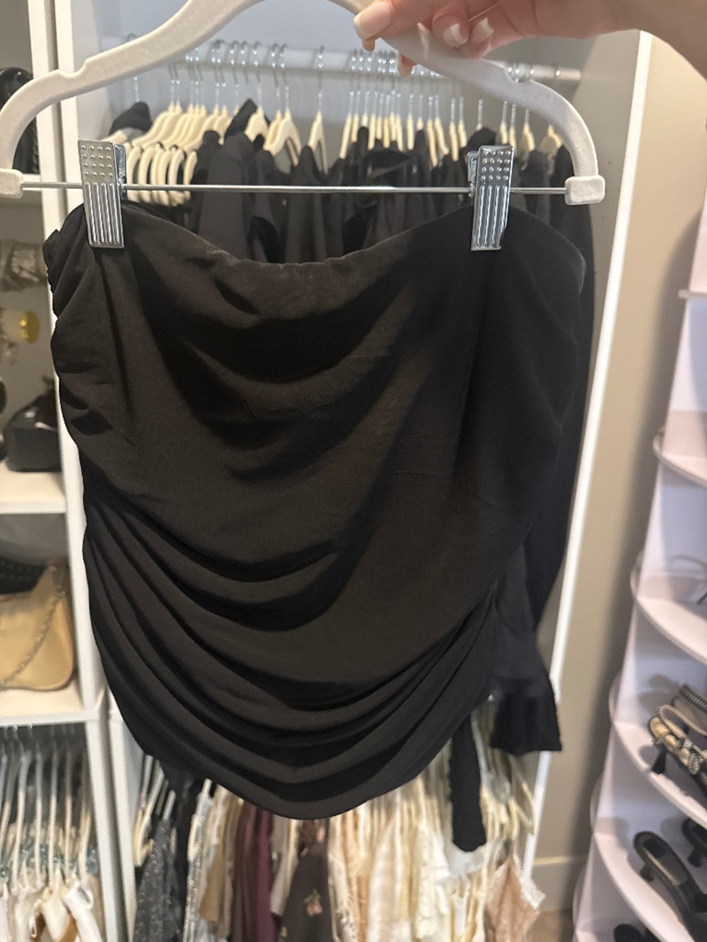 olivaceous mini skirt